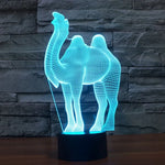 7 Color Discoloration Creative Visual Stereo Lamp Desk Lamp Night Light, Camel Style