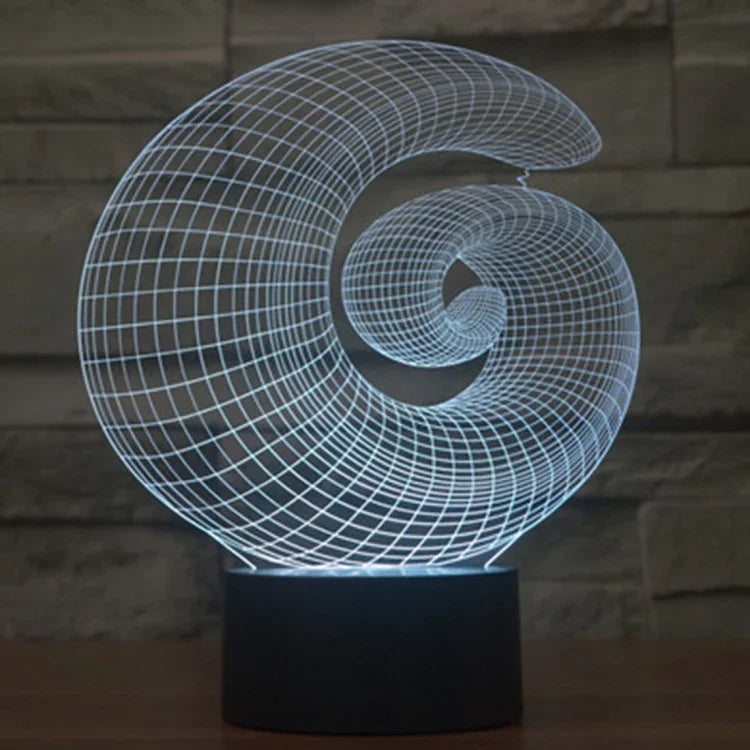 7 Color Discoloration Creative Visual Stereo Lamp Desk Lamp Night Light, Abstract Style