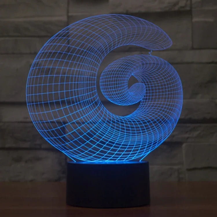 7 Color Discoloration Creative Visual Stereo Lamp Desk Lamp Night Light, Abstract Style