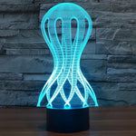 7 Color Discoloration Creative Visual Stereo Lamp Desk Lamp Night Light, Acaleph Style