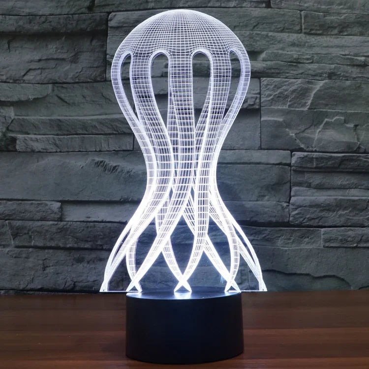 7 Color Discoloration Creative Visual Stereo Lamp Desk Lamp Night Light, Acaleph Style