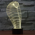 7 Color Discoloration Creative Visual Stereo Lamp Desk Lamp Night Light, Cobra Style