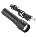 A2 USB充電防水可變焦XPE + COB手電筒，具3種模式及收納盒, A2