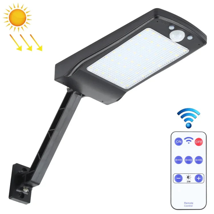 12W 56燈LED SMD 2835家用戶外IP65防水遙控太陽能壁燈人體感應燈