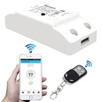 Sonoff 433MHz DIY WiFi 智能無線遙控定時模組電源開關，附4鍵遙控器，適用智慧家庭，支援 iOS 和 Android，433MHz 遙控