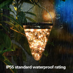 太陽能錐形星光吊燈IP55防水戶外花園裝飾燈