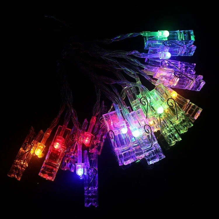 80顆LED燈 3 x AA電池盒 鏈燈 裝飾燈 家用掛畫、DIY派對、婚禮、聖誕裝飾，10米
