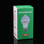 E27 5W 12 LEDs SMD 5730 300LM Infrared Motion Sensor LED Light Bulb, Sensor Distance: 4-6m, AC 220V, E27 5W Warm White, E27 5W White Light