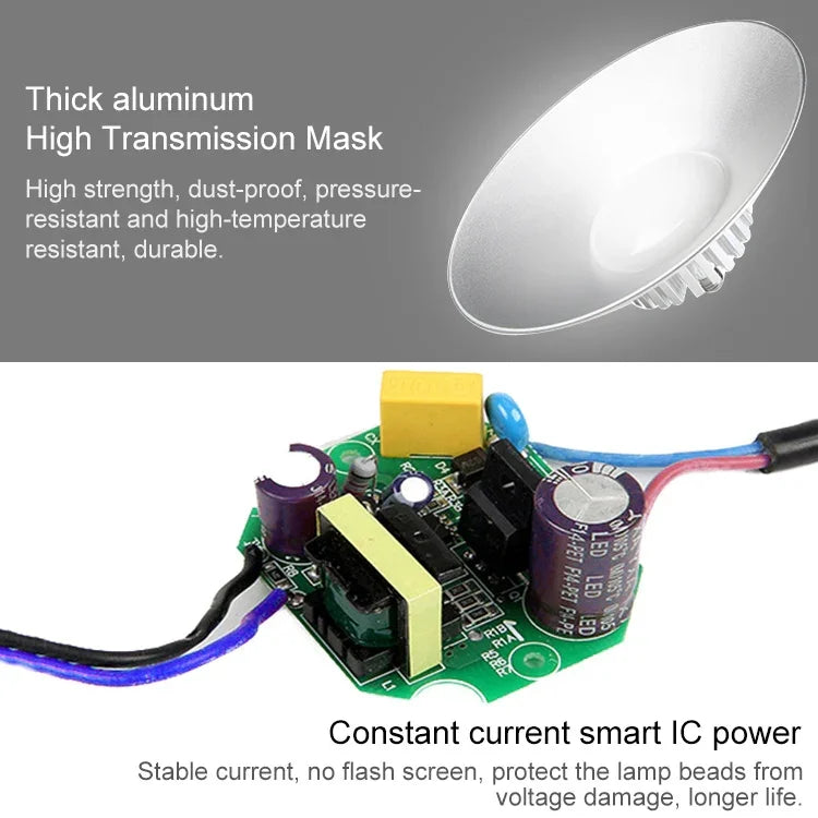 50W Warehouse Workshop Factory LED Mining Lamp Explosion-proof Light, Hook without Chain Engineering Version, 50W, Engineering Version