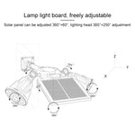 太陽能機器人LED聚光燈雙頭智能感應戶外草坪燈