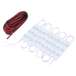 30燈5630 SMD LED模組白光防水裝飾燈，5米線長，直流12V，30燈5630 SMD