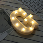 乾電池供電暖白色立式掛式 LED 節日燈，A，N，B，O，C，P，D，Q，E，R，F，G，T，U，V，I，W，J，K，X，L，M，Z