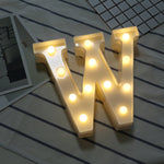 乾電池供電暖白色立式掛式 LED 節日燈，A，N，B，O，C，P，D，Q，E，R，F，G，T，U，V，I，W，J，K，X，L，M，Z
