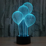7 Color Discoloration Creative Visual Stereo Lamp Desk Lamp Night Light, Balloon Style