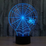 7 Colour Discoloration Creative Visual Stereo Lamp Desk Lamp Night Light, Cobweb Style