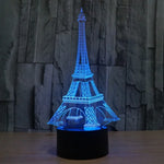 7 Color Discoloration Creative Visual Stereo Lamp Desk Lamp Night Light, Eiffel Tower Style