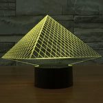 7 Colour Discoloration Creative Visual Stereo Lamp Desk Lamp Night Light, Pyramid Style