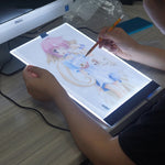 超薄 A4 尺寸便攜式 USB LED 藝術描圖燈箱複寫板，適合藝術家繪畫素描動畫及 X 光檢視，無亮度調節