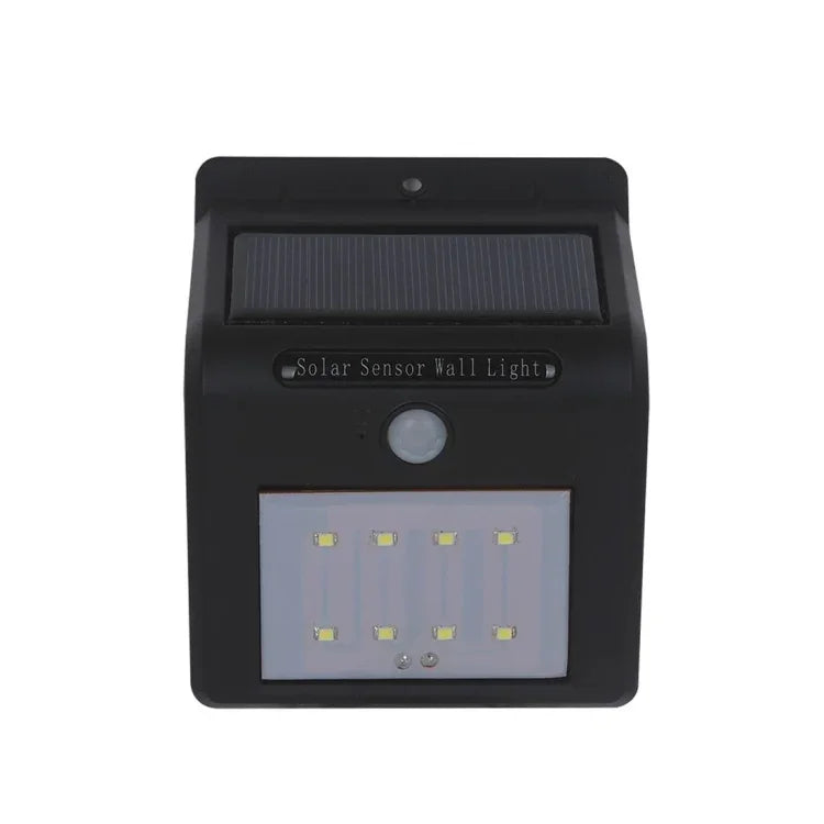 8顆LED太陽能感應壁燈，配太陽能板，8顆LED白光