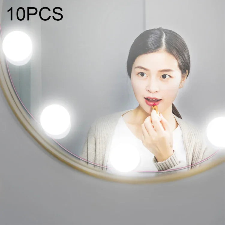 120流明7000K USB充電好萊塢風格化妝燈泡梳妝台燈，線長：4.6米，DC 5V