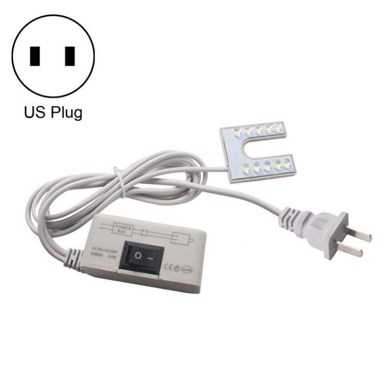 10 顆 LED 縫紉機燈 U 形高亮磁鐵工作節能燈
