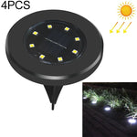 4個8 LED IP65防水太陽能埋地燈，花園別墅草坪裝飾聚光燈