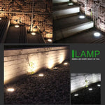 4個8 LED IP65防水太陽能埋地燈，花園別墅草坪裝飾聚光燈