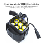 6節18650電池多功能行動電源盒，8.4v圓頭 & 5v USB雙電壓輸出，不含電池，8.4v
