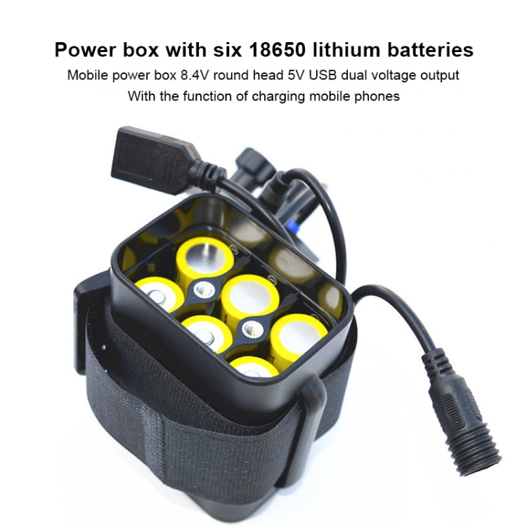 6節18650電池多功能行動電源盒，8.4v圓頭 & 5v USB雙電壓輸出，不含電池，8.4v
