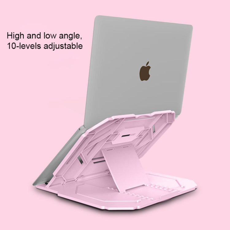 T3 多功能中空設計散熱支架，具 10 級可調角度，適用於筆記型電腦、MacBook、iPad、手機，T3（藍色）、T3（白色）、T3（黑色）、T3（粉紅色）