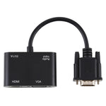 2合1 VGA轉HDMI + VGA 15針高清電視轉接器帶音頻