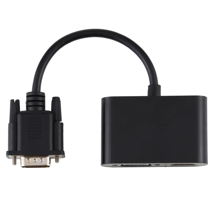 2合1 VGA轉HDMI + VGA 15針高清電視轉接器帶音頻