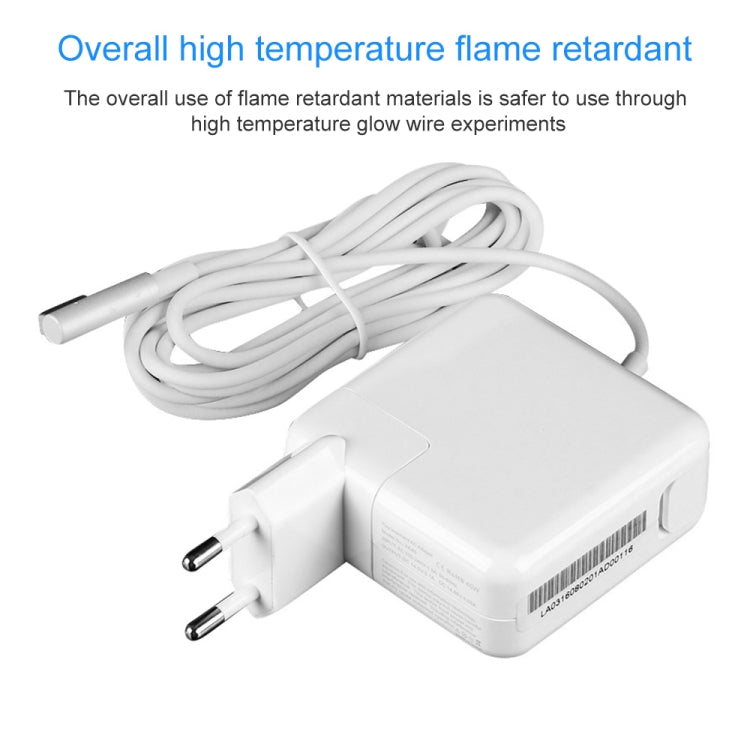 14.5V 3.1A 45W 5 針 L 型 MagSafe 1 電源充電器，適用於 Apple MacBook A1244 / A1237 / A1369 / A1370 / A1374 / A1304，長度：1.7m，歐規插頭