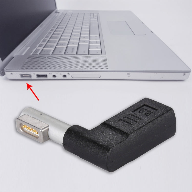 USB-C / Type-C 母頭轉 5 針 MagSafe 1 (L 形) 公頭充電轉接器，Type-C 轉 MagSafe 1