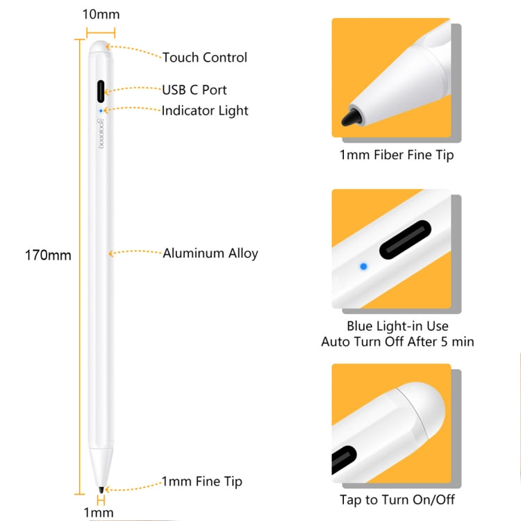 1.4-2.3mm 磁吸設計超細筆尖防止誤觸手寫電容屏觸控筆