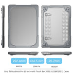 適用於 MacBook Pro 13 吋 2022 & A2289 / A2251 / A2338 2020 PC + TPU 雙色筆記型電腦保護殼