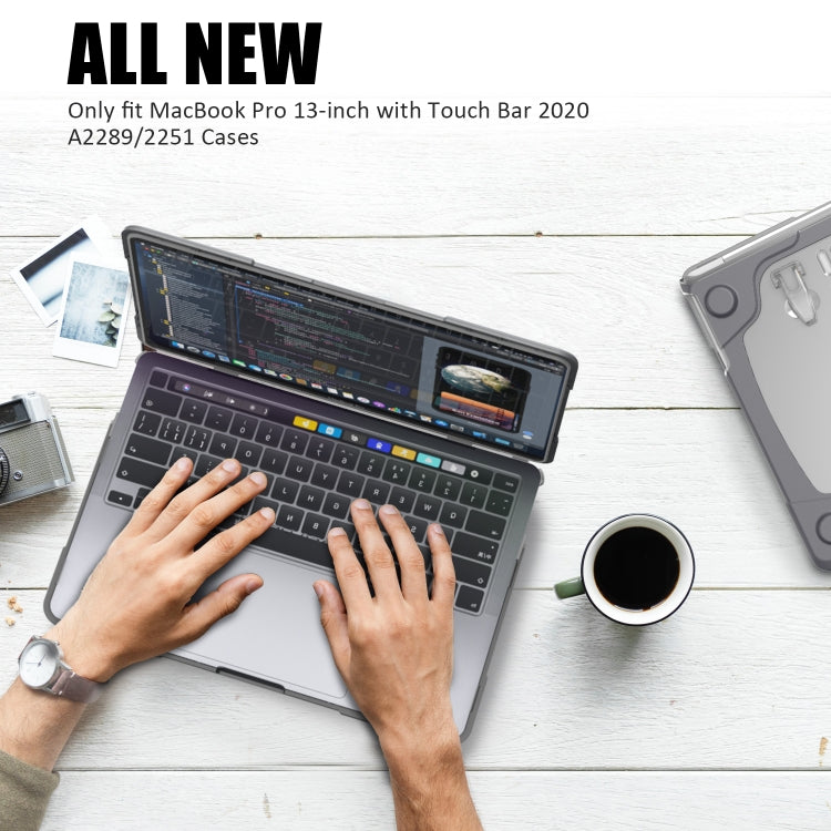 適用於 MacBook Pro 13 吋 2022 & A2289 / A2251 / A2338 2020 PC + TPU 雙色筆記型電腦保護殼