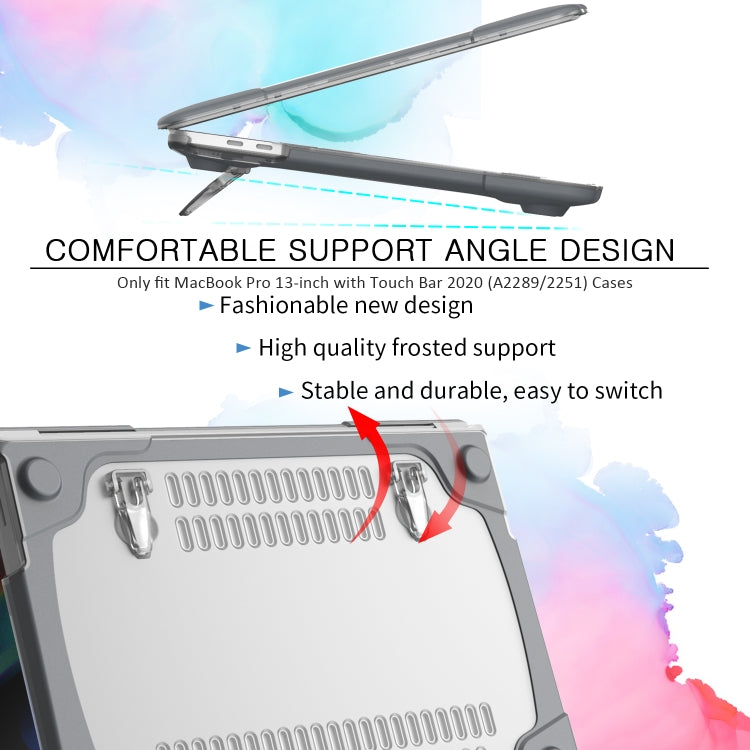 適用於 MacBook Pro 13 吋 2022 & A2289 / A2251 / A2338 2020 PC + TPU 雙色筆記型電腦保護殼