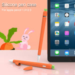 LOVE MEI 蘋果 Pencil 1 胡蘿蔔造型觸控筆矽膠保護套，適用於 Apple Pencil 1