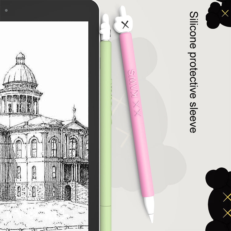 LOVE MEI 蘋果 Pencil 2 中指造型觸控筆矽膠保護套，適用於 Apple Pencil 2
