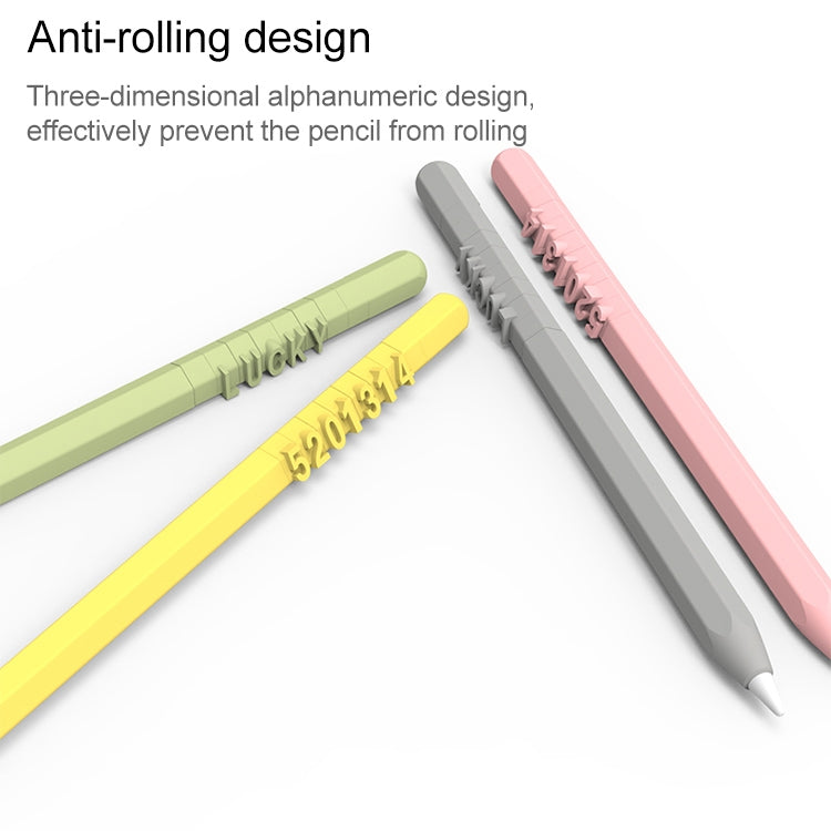 LOVE MEI 蘋果 Pencil 1 數字字母設計觸控筆矽膠保護套，適用於 Apple Pencil 1