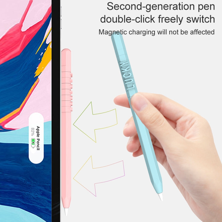 LOVE MEI 蘋果 Pencil 2 數字字母設計觸控筆矽膠保護套，適用於 Apple Pencil 2