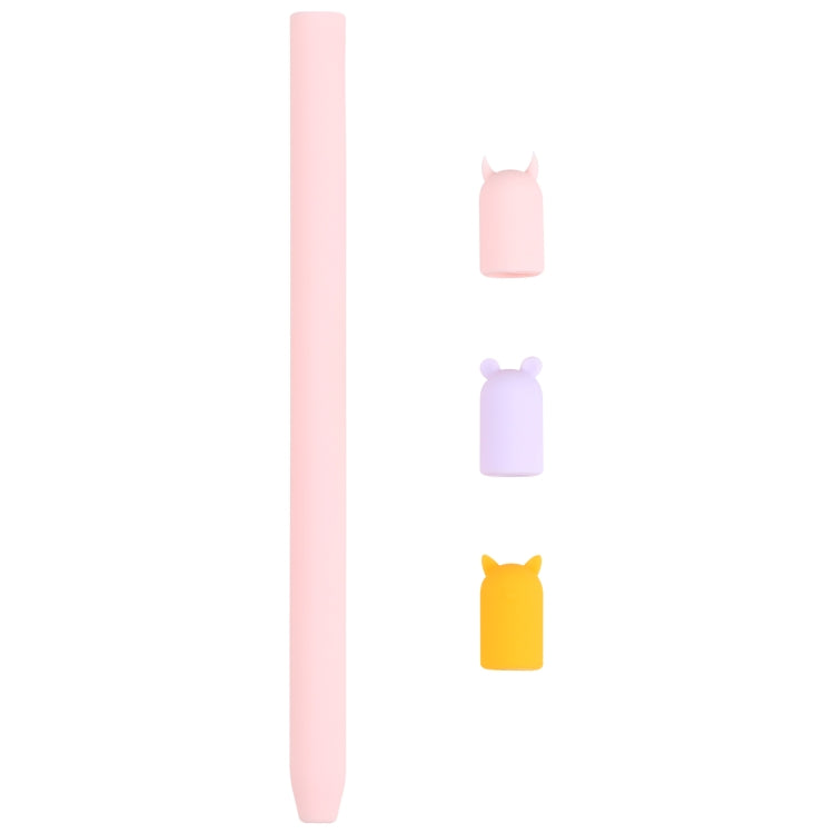 4合1卡通動物矽膠保護套，適用於 Apple Pencil 1，適用於 Apple Pencil 1