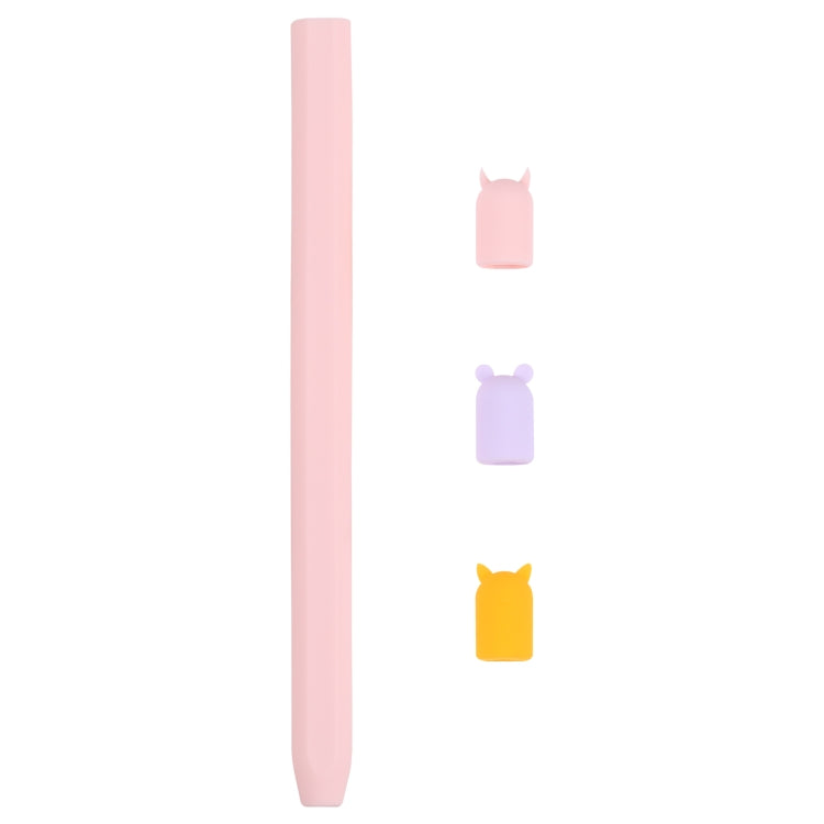 4合1卡通動物矽膠保護套，適用於 Apple Pencil 2，適用於 Apple Pencil 2