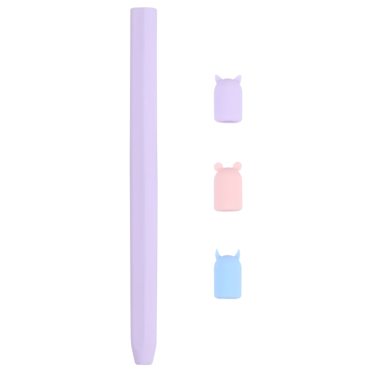 4合1卡通動物矽膠保護套，適用於 Apple Pencil 2，適用於 Apple Pencil 2