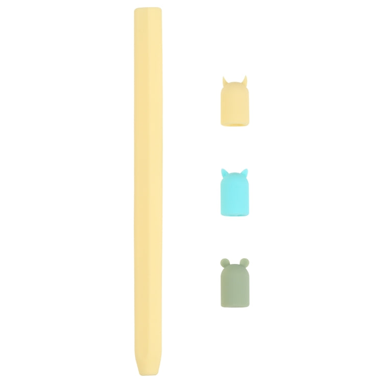 4合1卡通動物矽膠保護套，適用於 Apple Pencil 2，適用於 Apple Pencil 2