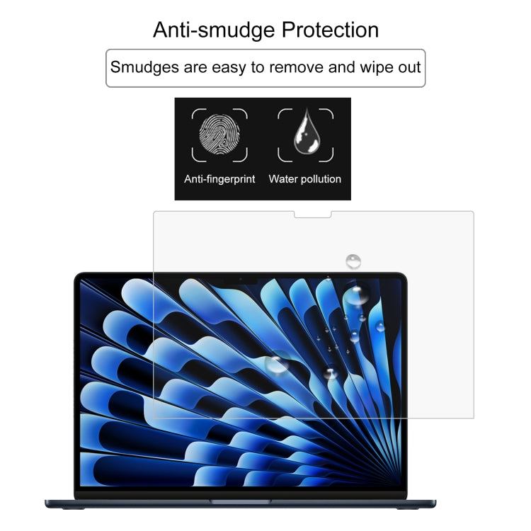 適用於 MacBook Air 15.3 吋 A2941 2023 0.26mm 9H 表面硬度 防爆鋼化玻璃膜，適用於 MacBook Air 15.3 吋 A2941 2023 / Air 15 M3 2024 A3114（1片裝）