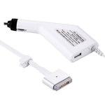 45W 14.85V 3.05A 5針 T型 MagSafe 2 車用充電器，帶1個 USB 埠，適用於 Apple MacBook A1466 / A1436 / A1465 / A1435 / MD224 / MD231 / MD761 / MD711，長度：1.7米，45W 14.85V 3.05A