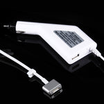 45W 14.85V 3.05A 5針 T型 MagSafe 2 車用充電器，帶1個 USB 埠，適用於 Apple MacBook A1466 / A1436 / A1465 / A1435 / MD224 / MD231 / MD761 / MD711，長度：1.7米，45W 14.85V 3.05A