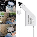 60W 16.5V 3.65A 5針 T型 MagSafe 2 車用充電器，帶1個 USB 埠，適用於 Apple MacBook A1465 / A1502 / A1435 / MD212 / MD2123 / MD662，長度：1.7米